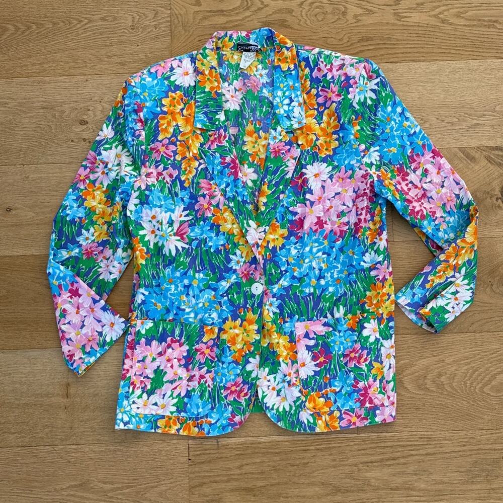 Sanibel Sport - Floral Blazer in Multicolor Blue Pink & Green